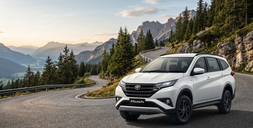 Tabel daftar harga Toyota Rush 2026 OTR Jakarta untuk tipe G dan GR Sport dengan transmisi manual dan matic.