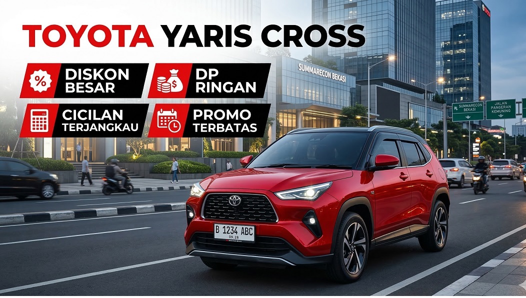 Tampilan eksterior Toyota Yaris Cross 2026 terbaru dengan spesifikasi modern, cek info harga dan promo.