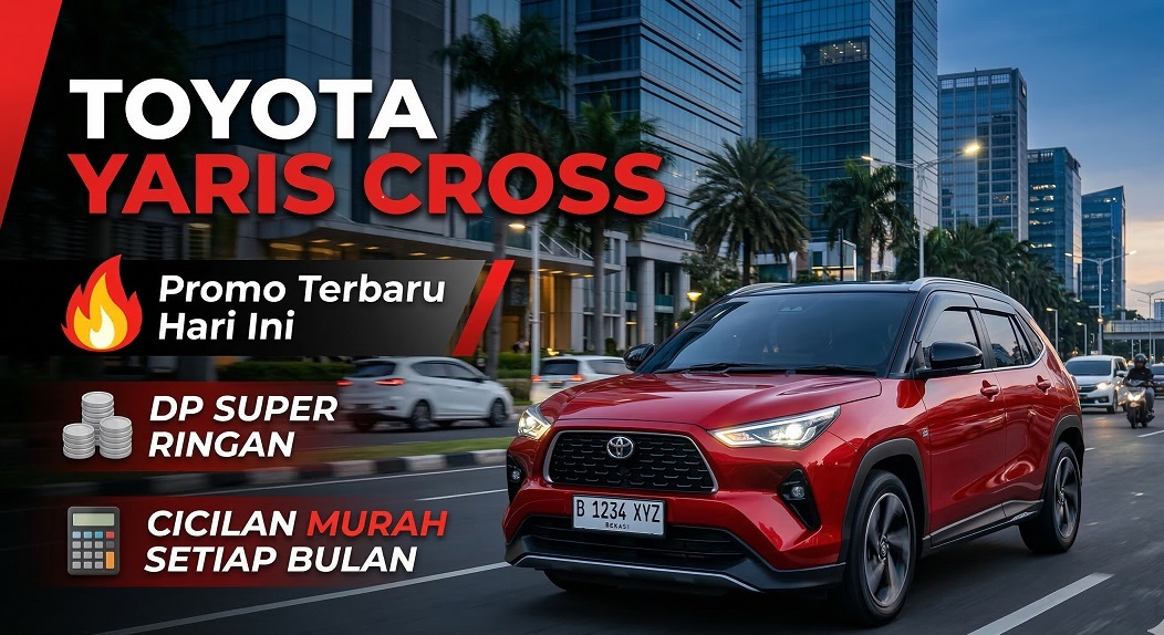 Tabel Toyota Yaris Cross simulasi kredit 2026 dengan rincian DP super ringan dan cicilan bulanan termurah.