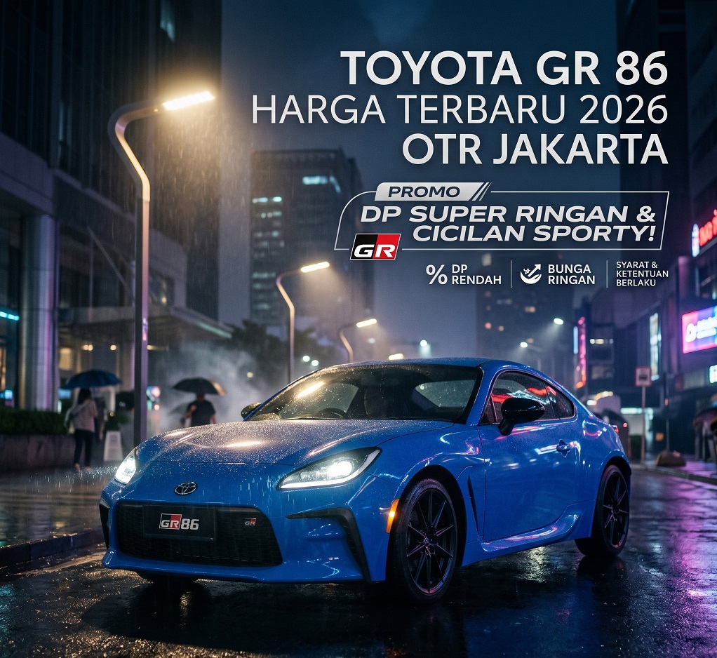 Cek Toyota GR 86 harga terbaru 2026 OTR Jakarta. Dapatkan mobil sport sejati dengan promo DP super ringan bulan ini.