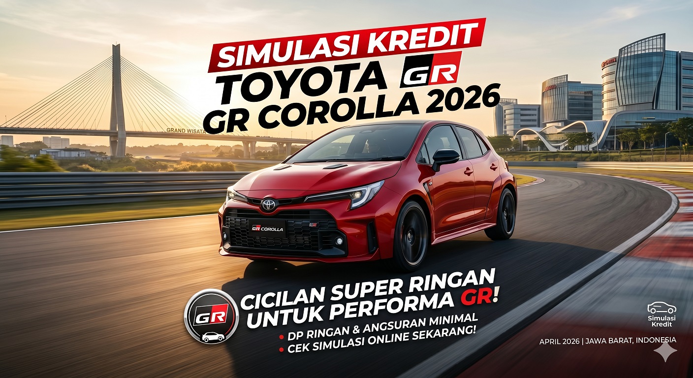 Cek tabel Toyota GR Corolla simulasi kredit 2026. Bawa pulang hot hatch buas ini dengan skema cicilan super ringan.