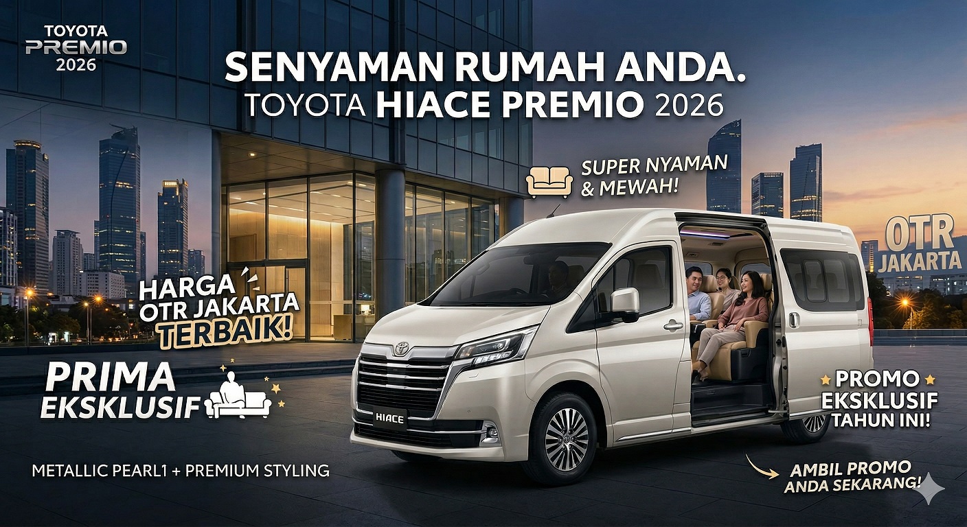 Toyota Hiace Premio Harga 2026 OTR Jakarta - Super Nyaman