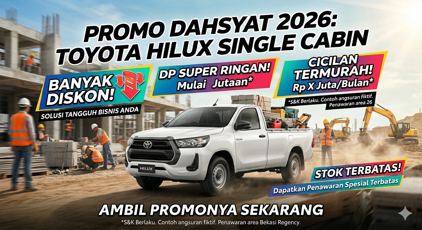 Toyota Hilux Single Cabin Promo 2026 - DP Ringan & Diskon Besar