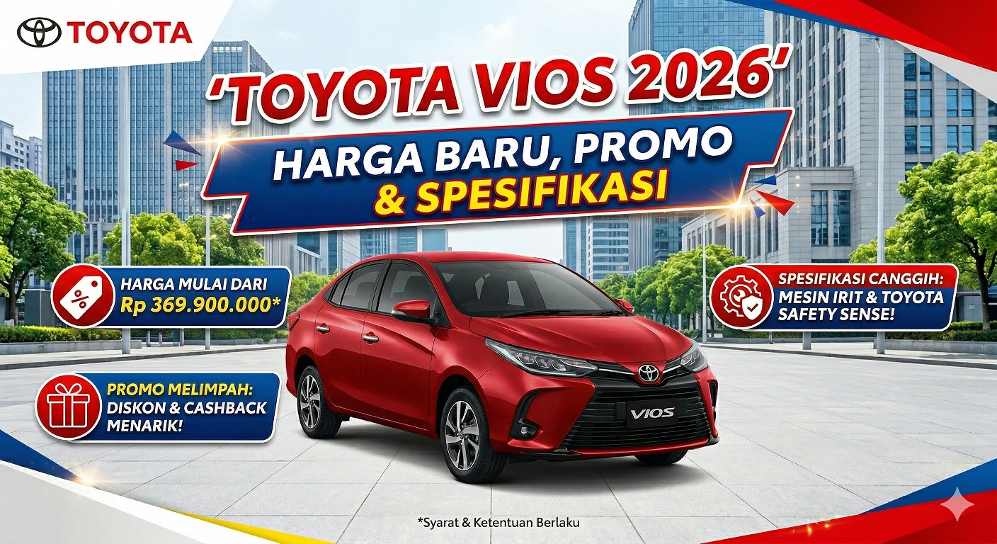 Update Toyota Vios 2026: Harga Terbaru, Spesifikasi Lengkap & Promo Kredit